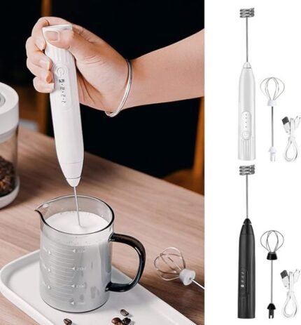 2 In 1 Electric Milk Frother Whisk Egg Beater