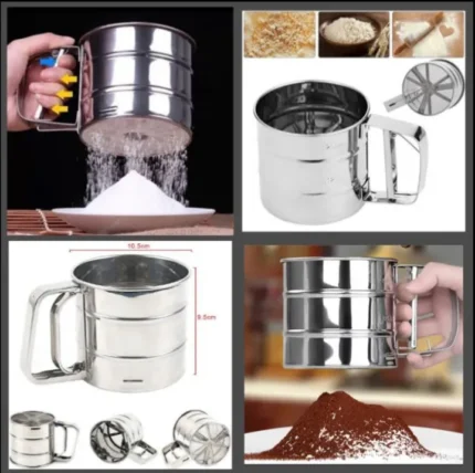 Flour Sifter, Stainless Steel Sifter For Baking