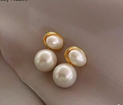 Oval Shape Marble Korean Style Earings For Women